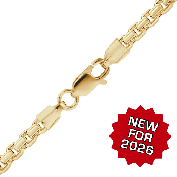 Finished Round Box Necklace in 14K Gold-Filled