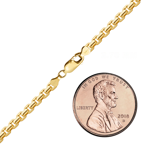 Finished Round Box Bracelet in 14K Gold-Filled