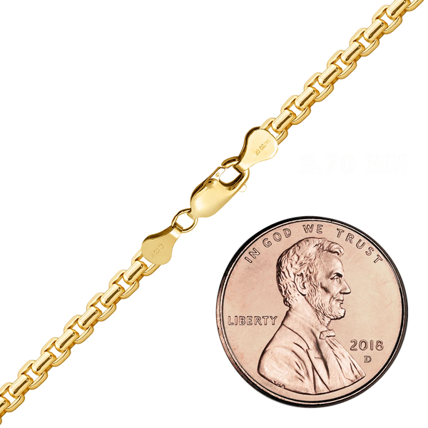 Finished Round Box Bracelet in 14K Gold-Filled
