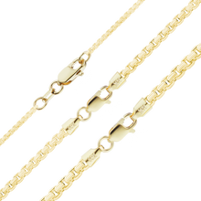 Load image into Gallery viewer, Finished Round Box Necklace in 14K Yellow Gold
