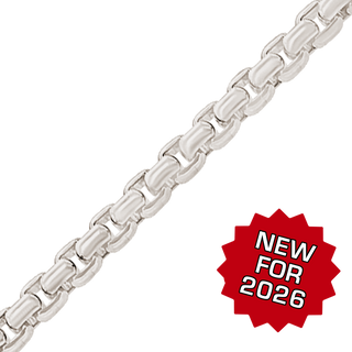 Bulk / Spooled Round Box Chain in Platinum (1.60 mm - 3.20 mm)