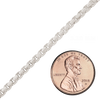 Bulk / Spooled Round Box Chain in Platinum (1.60 mm - 3.20 mm)