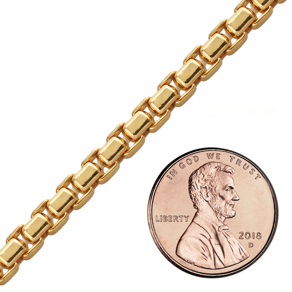 Bulk / Spooled Round Box Chain in 14K Gold-Filled (1.60 mm - 5.00 mm)