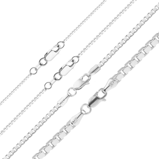 Bleecker St. Box Anklet in 14K White Gold