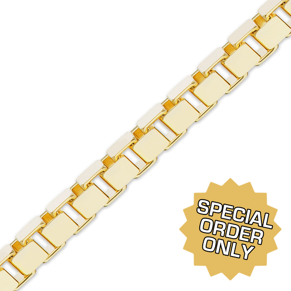 Special Order Only: Bulk / Spooled Venetian Box Chain in Gold