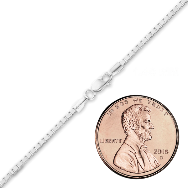 Bleecker St. Box Anklet in 14K White Gold