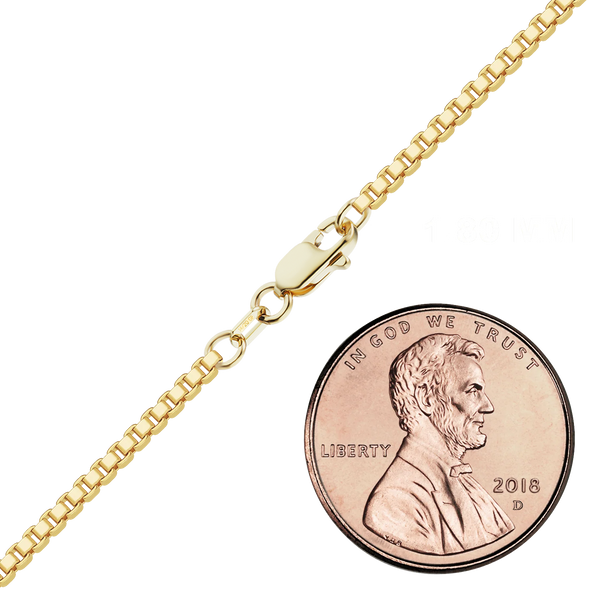 Finished Venetian Box Anklet in 14K Gold-Filled
