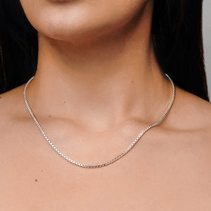 Bleecker St. Box Chain Necklace in Sterling Silver