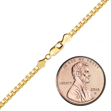 Load image into Gallery viewer, Finished Venetian Box Anklet in 14K Gold-Filled
