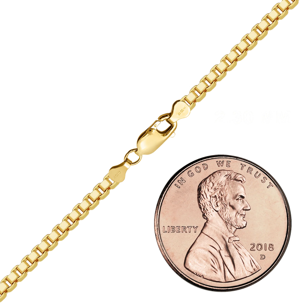Finished Venetian Box Anklet in 14K Gold-Filled