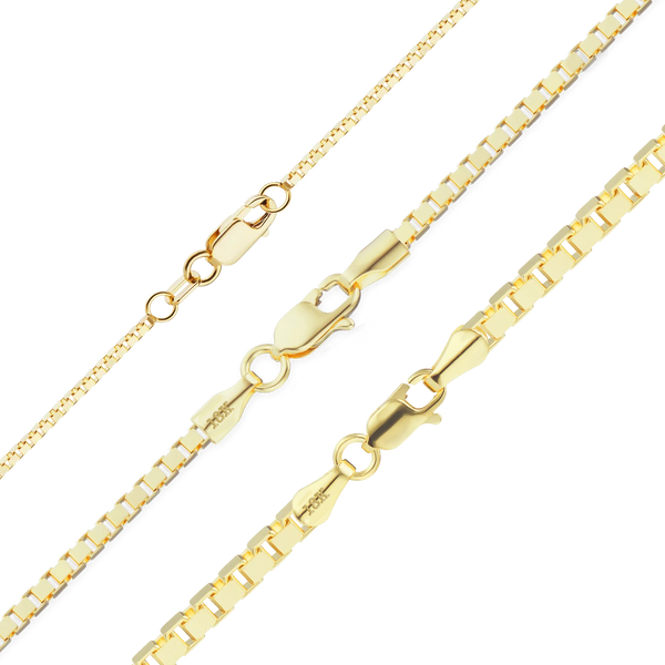Bleecker St. Box Necklace in 18K Yellow Gold