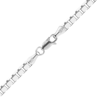 Bleecker St. Box Anklet in 14K White Gold