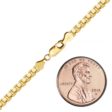 Load image into Gallery viewer, Finished Venetian Box Anklet in 14K Gold-Filled
