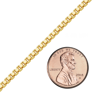 Bulk / Spooled Venetian Box Chain in 14K Gold-Filled (1.00 mm - 3.50 mm)