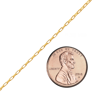 Bulk / Spooled Elongated (Inka) Box Chain in 14K Gold-Filled (1.30 mm - 2.10 mm)