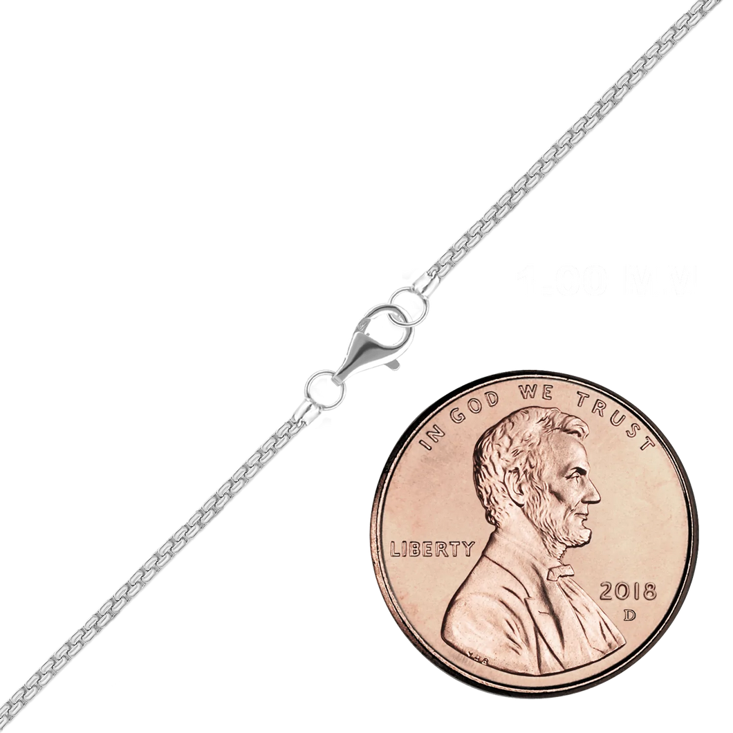 Finished Elongated (Inka) Box Chain in Platinum