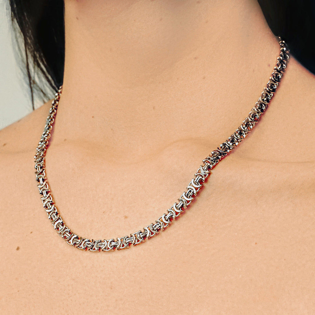 New Amsterdam Byzantine Chain Necklace in Sterling Silver