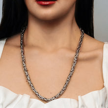 Load image into Gallery viewer, Battery Park Byzantine Chain Necklace in Sterling Silver
