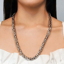 Load image into Gallery viewer, Battery Park Byzantine Chain Necklace in Sterling Silver
