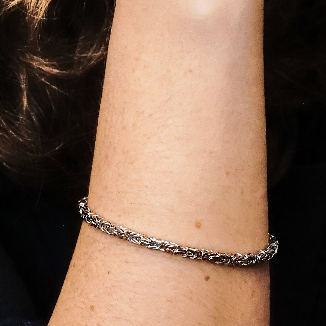 Times Square Byzantine Chain Bracelet in Sterling Silver