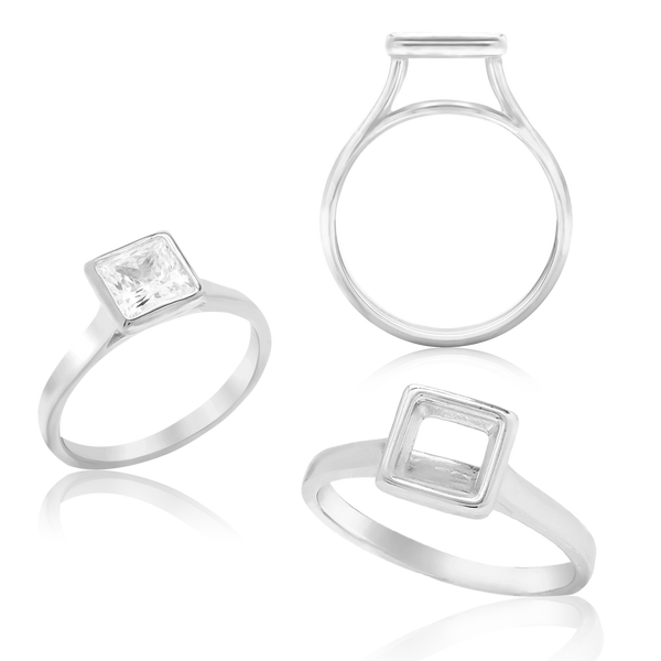 ITI NYC Princess Shape Bezel Solitaire