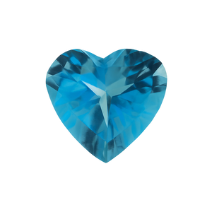 Heart AAA Natural Blue Topaz - December Birthstones