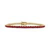 Tennis Bracelet with Garnet Stones (January Birthstones) in 14K Gold (1.75 mm - 4.0 mm)