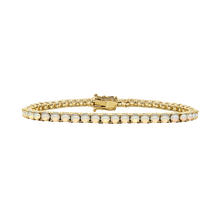 Load image into Gallery viewer, Tennis Bracelet with Opal Stones (October Birthstones) in 14K Gold (1.75 mm - 4.0 mm)
