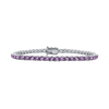Tennis Bracelet with Alexandrite Stones (June Birthstones) in 14K Gold (1.75 mm - 4.0 mm)