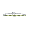 Tennis Bracelet with Peridot Stones (August Birthstones) in 18K Gold (1.75 mm - 4.0 mm)