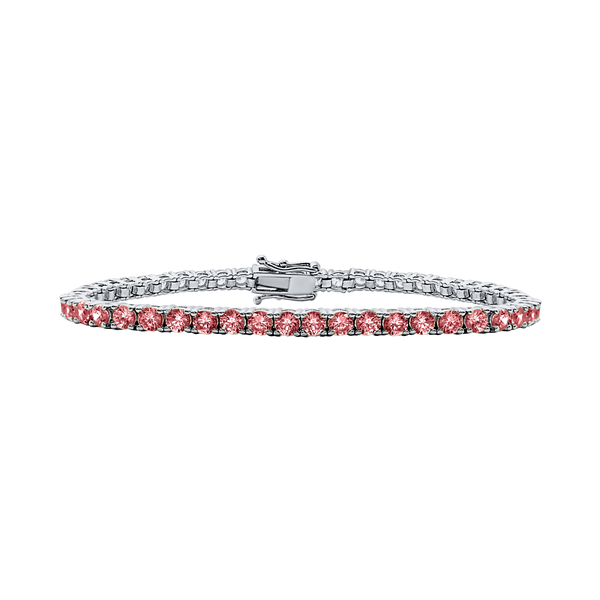 Tennis Bracelet with Tourmaline Stones (October Birthstones) in 18K Gold (1.75 mm - 4.0 mm)