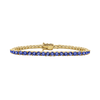 Tennis Bracelet with Sapphire Stones (September Birthstones) in 18K Gold (1.75 mm - 4.0 mm)