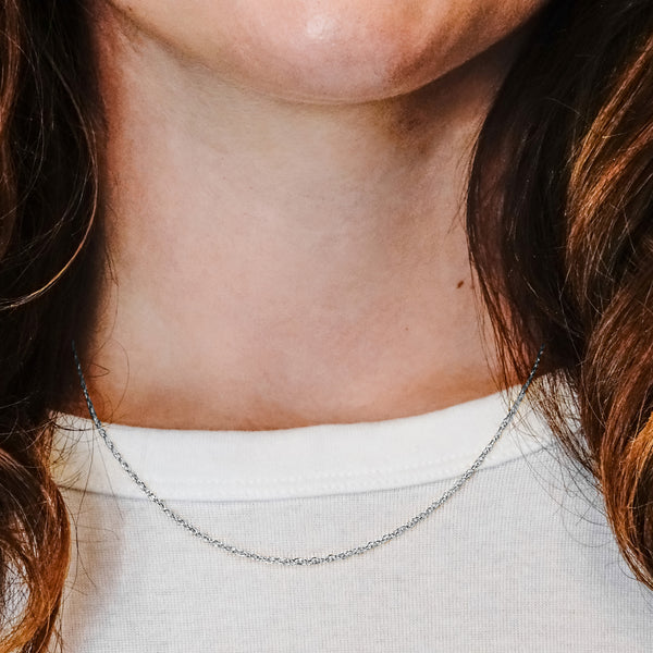 Manhattan Rope Chain Necklace in Sterling Silver