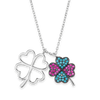 4 Leaf Clover Necklace in Sterling Silver (22 x 16 mm)