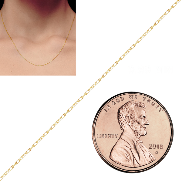 Special Order Only: Bulk / Spooled Classic Machine Rope Chain in Gold