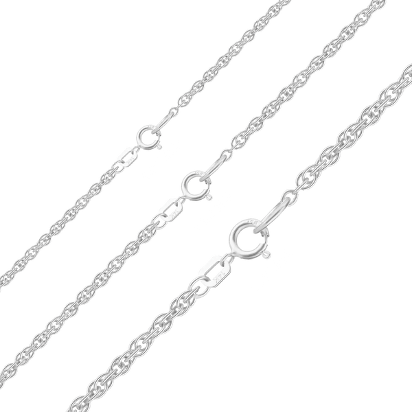 Manhattan Rope Necklace in 14K White Gold