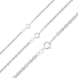 Manhattan Rope Anklet in 14K White Gold