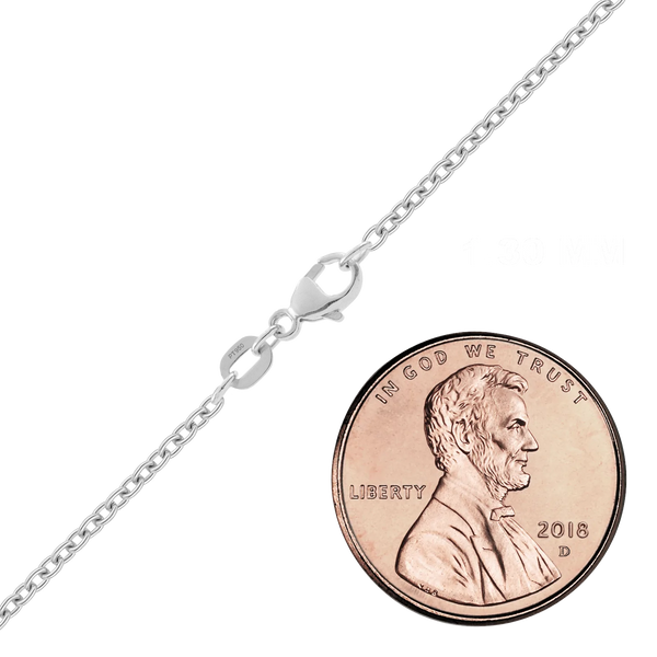 Finished Round Cable Bracelet in Platinum