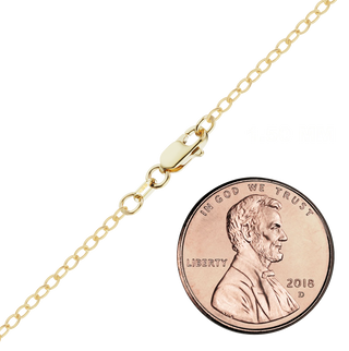 Finished Light Round Cable Anklet in 14K Gold-Filled
