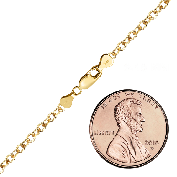 Finished Heavy Round Cable Anklet in 14K Gold-Filled