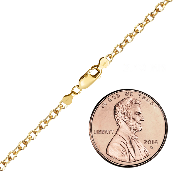 Finished Heavy Round Cable Anklet in 14K Gold-Filled