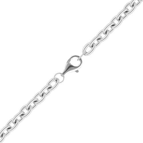 Finished Round Cable Chain in Platinum