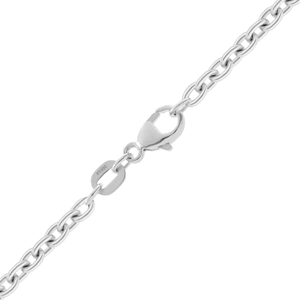Finished Round Cable Bracelet in Platinum