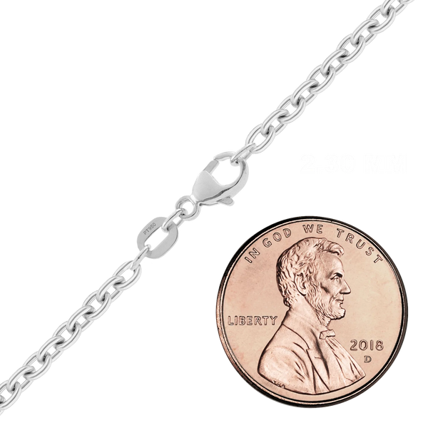 Finished Round Cable Bracelet in Platinum