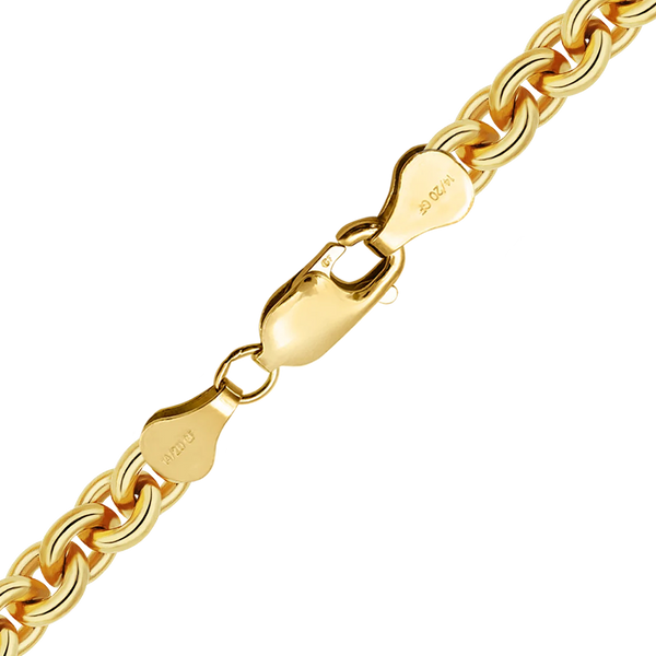 Finished Heavy Round Cable Anklet in 14K Gold-Filled