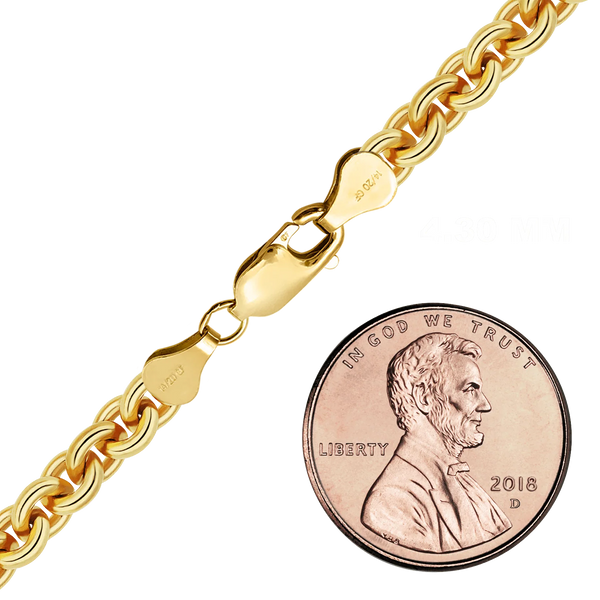 Finished Heavy Round Cable Anklet in 14K Gold-Filled