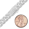 Finished Handmade Cuban Curb Bracelet with CZ in Sterling Silver