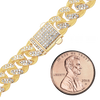 Finished Handmade Cuban Curb Necklace with Diamonds in 14K Yellow Gold