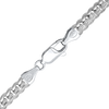 Finished Round Curb Chain Necklace in Sterling Silver
