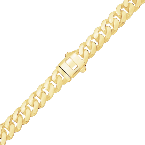 Finished Cuban Curb Bracelet in 14K Yellow Gold